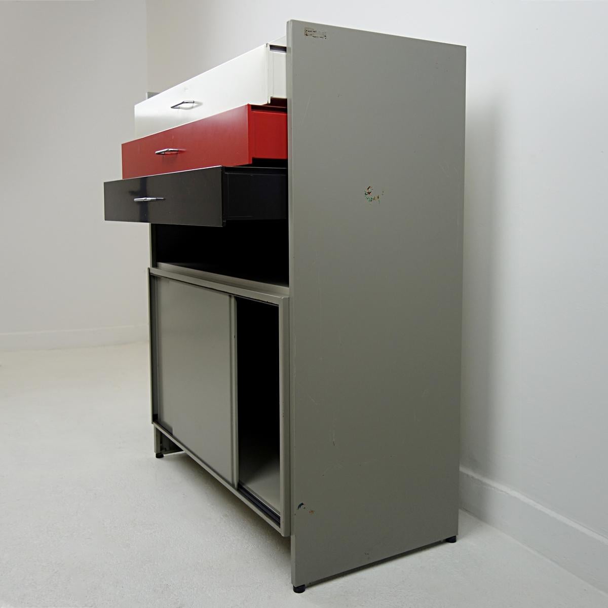 Mid-Century Modern Metal Storage System Designed by André Cordemeijer for Gispen 1
