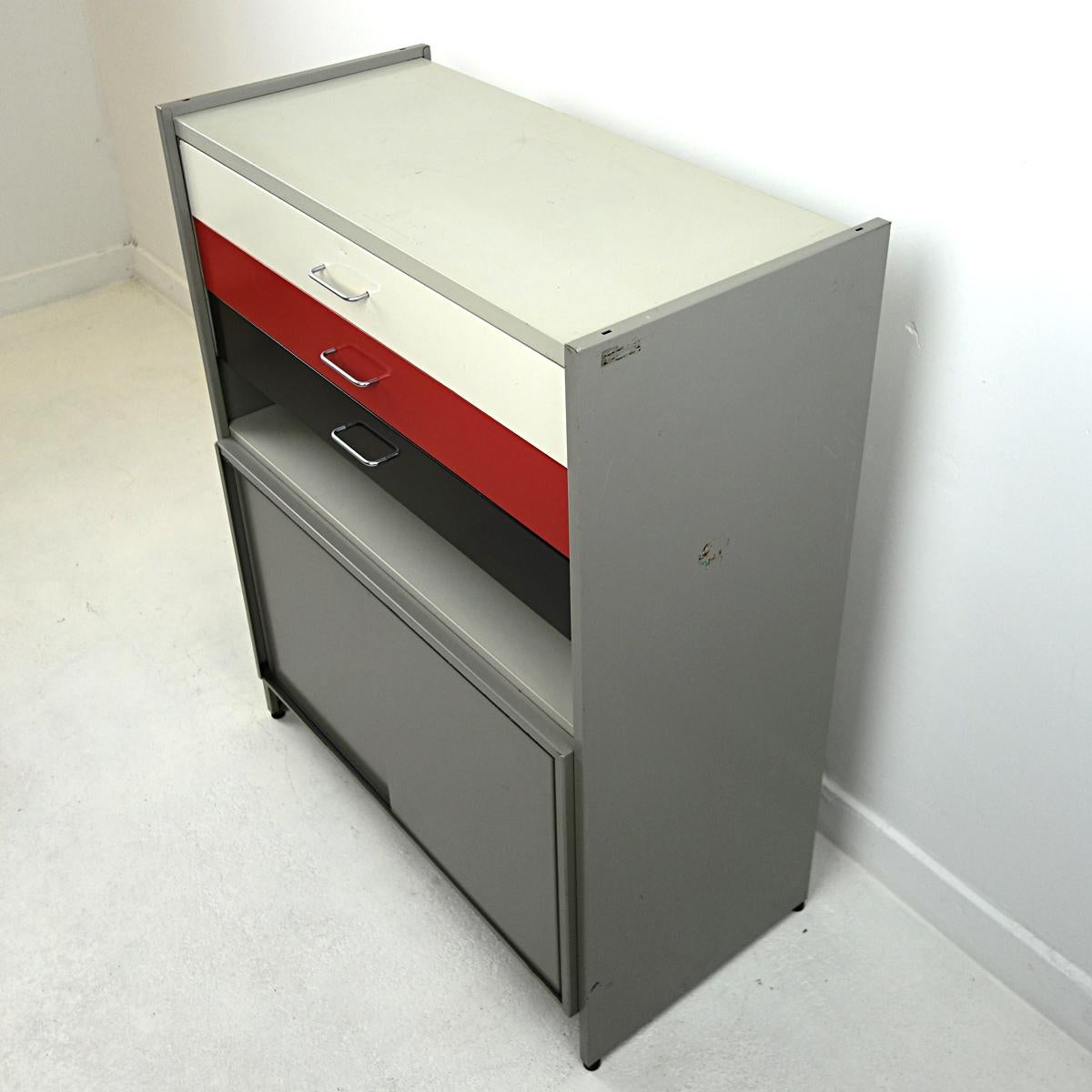 Mid-Century Modern Metal Storage System Designed by André Cordemeijer for Gispen 2