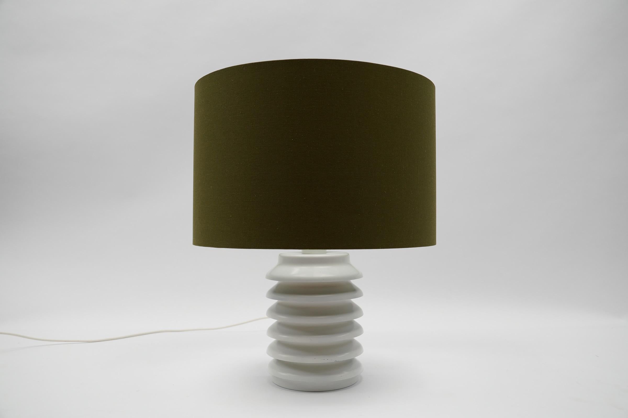 German Mid Century Modern Metal Table Lamp Base Illuminated Base by Kaiser Leuchten For Sale