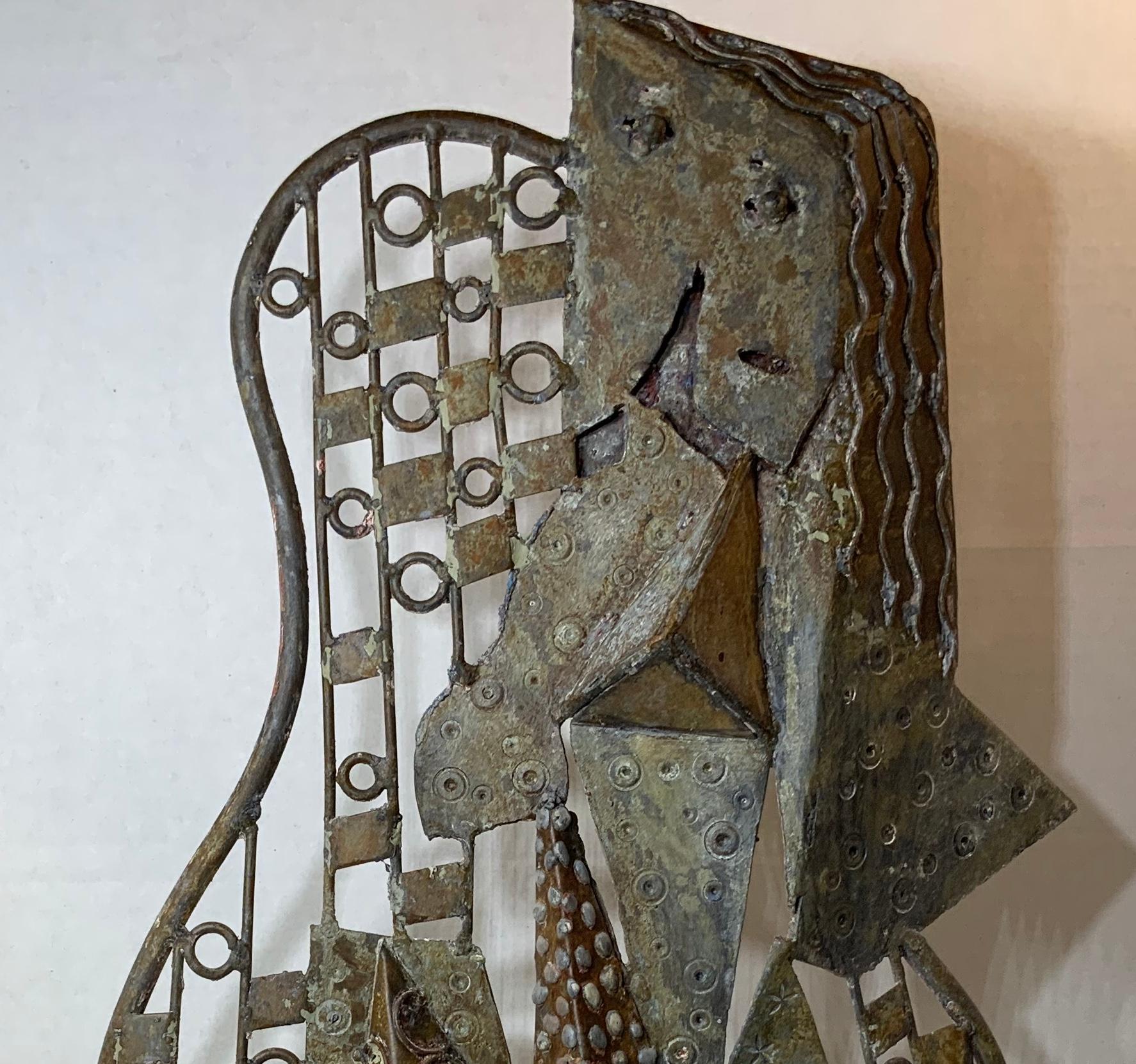 Mid-Century Modern Metallic Sculpture, circa 1960s In Good Condition In Delray Beach, FL