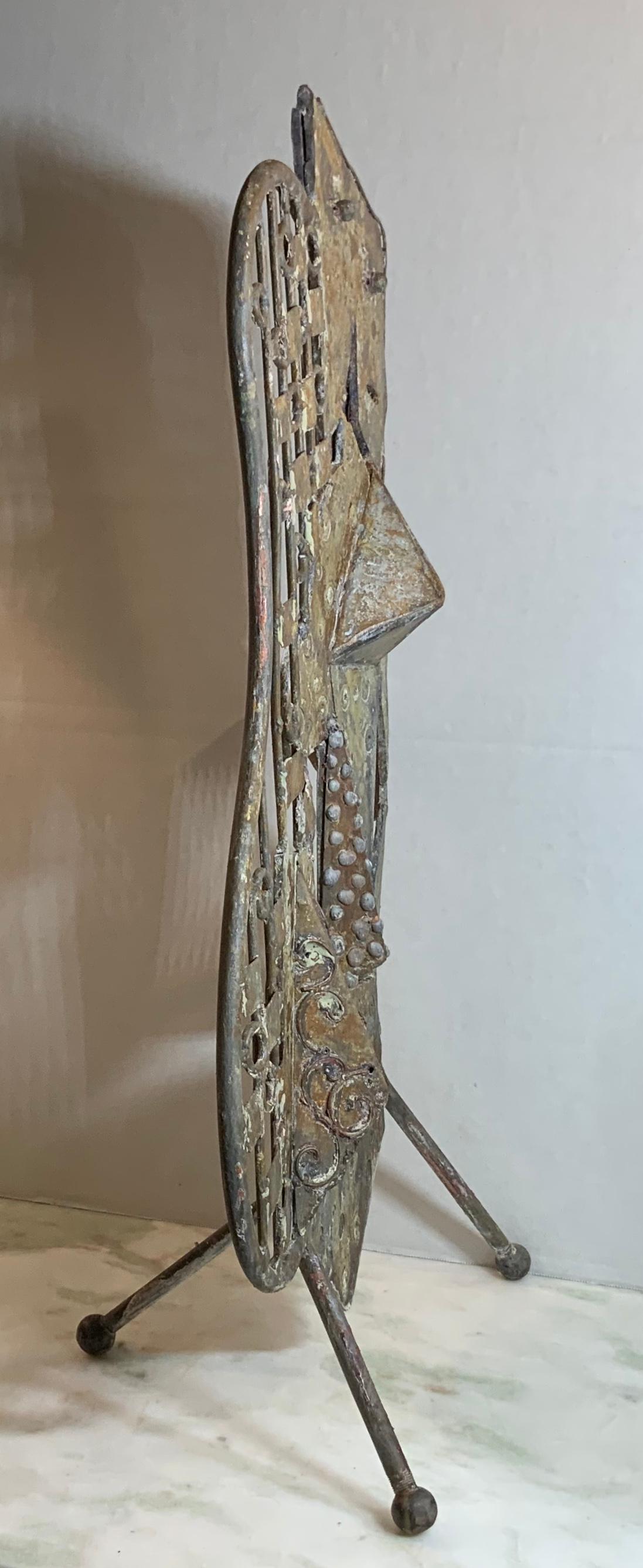 Cut Steel Mid-Century Modern Metallic Sculpture, circa 1960s