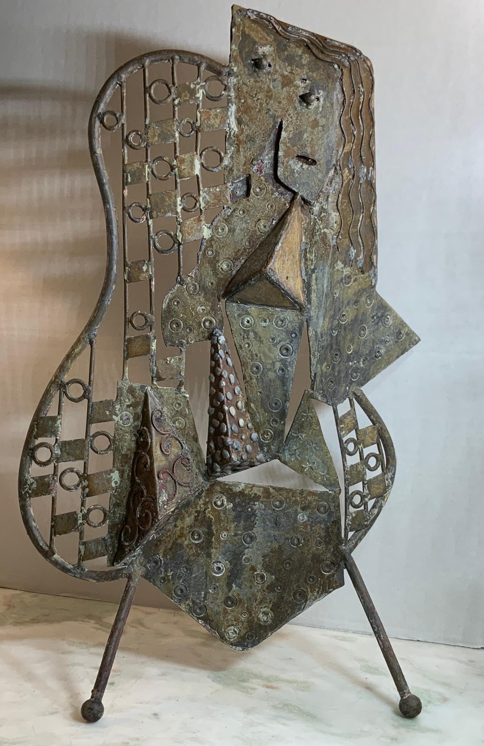 Mid-Century Modern Metallic Sculpture, circa 1960s 1