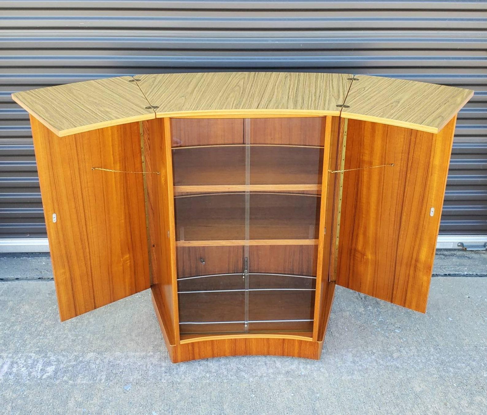 Glass Mid-Century Modern Metamorphic Cabinet by Turnidge of London