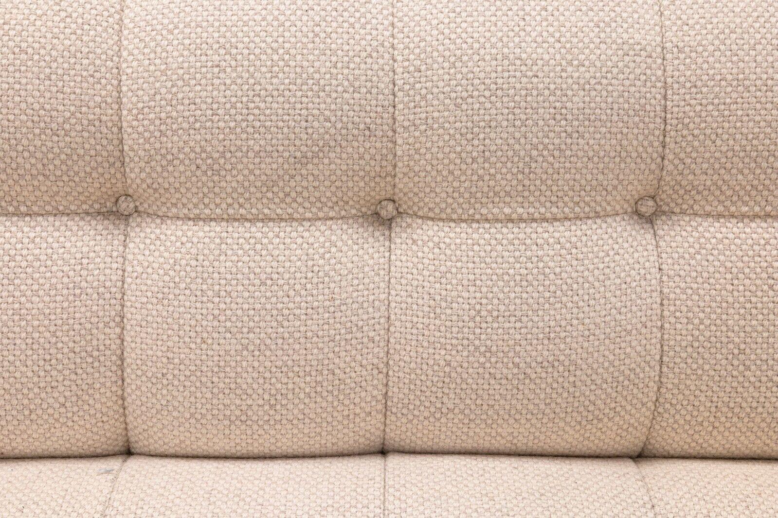 Mid-Century Modern Metropolitan Cream Sofa 2 Piece Sectional Knoll Style 3