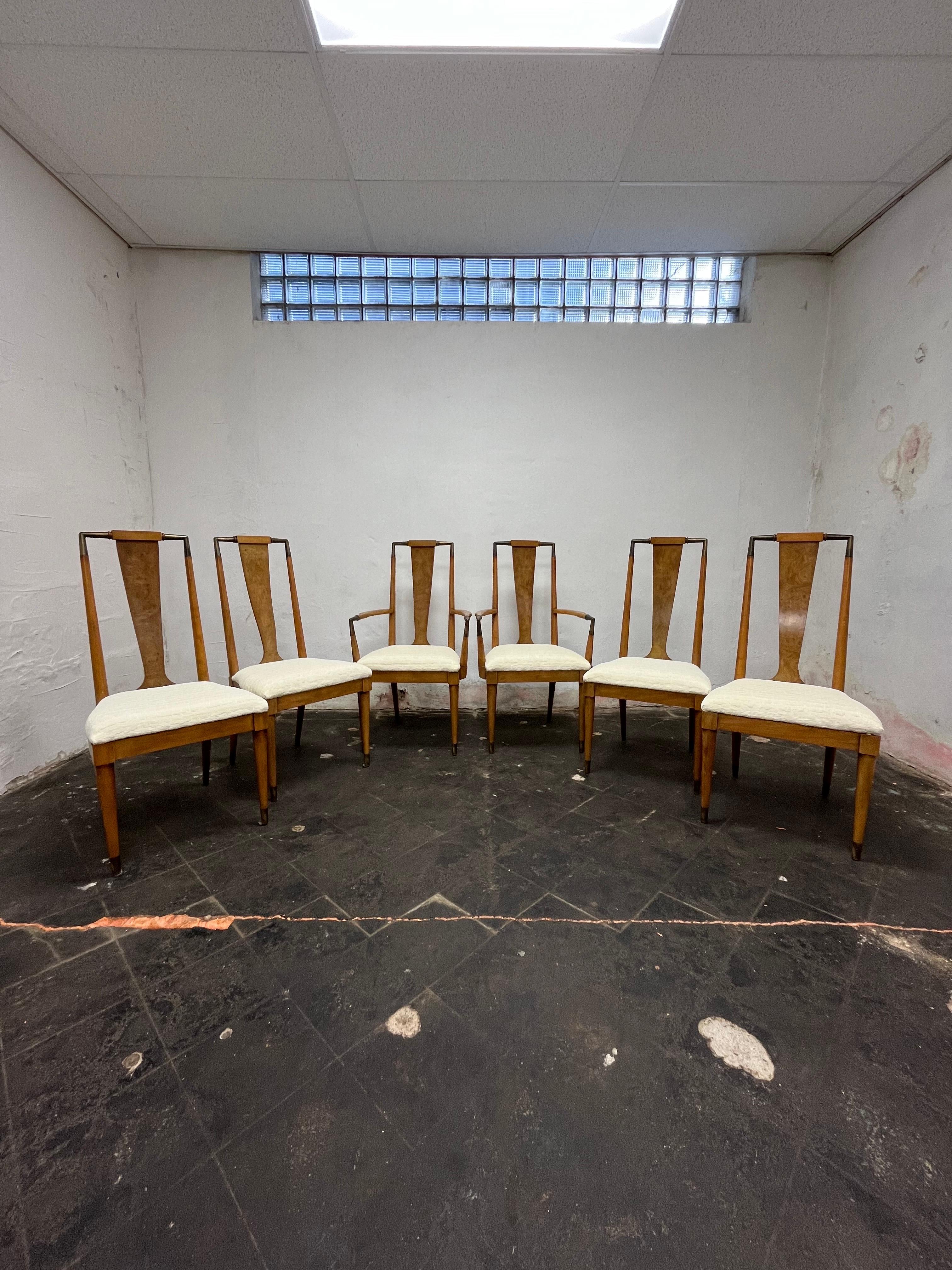 Mid-Century moderno Sedie da pranzo Metz Contempora di William Williams Set di sei pezzi