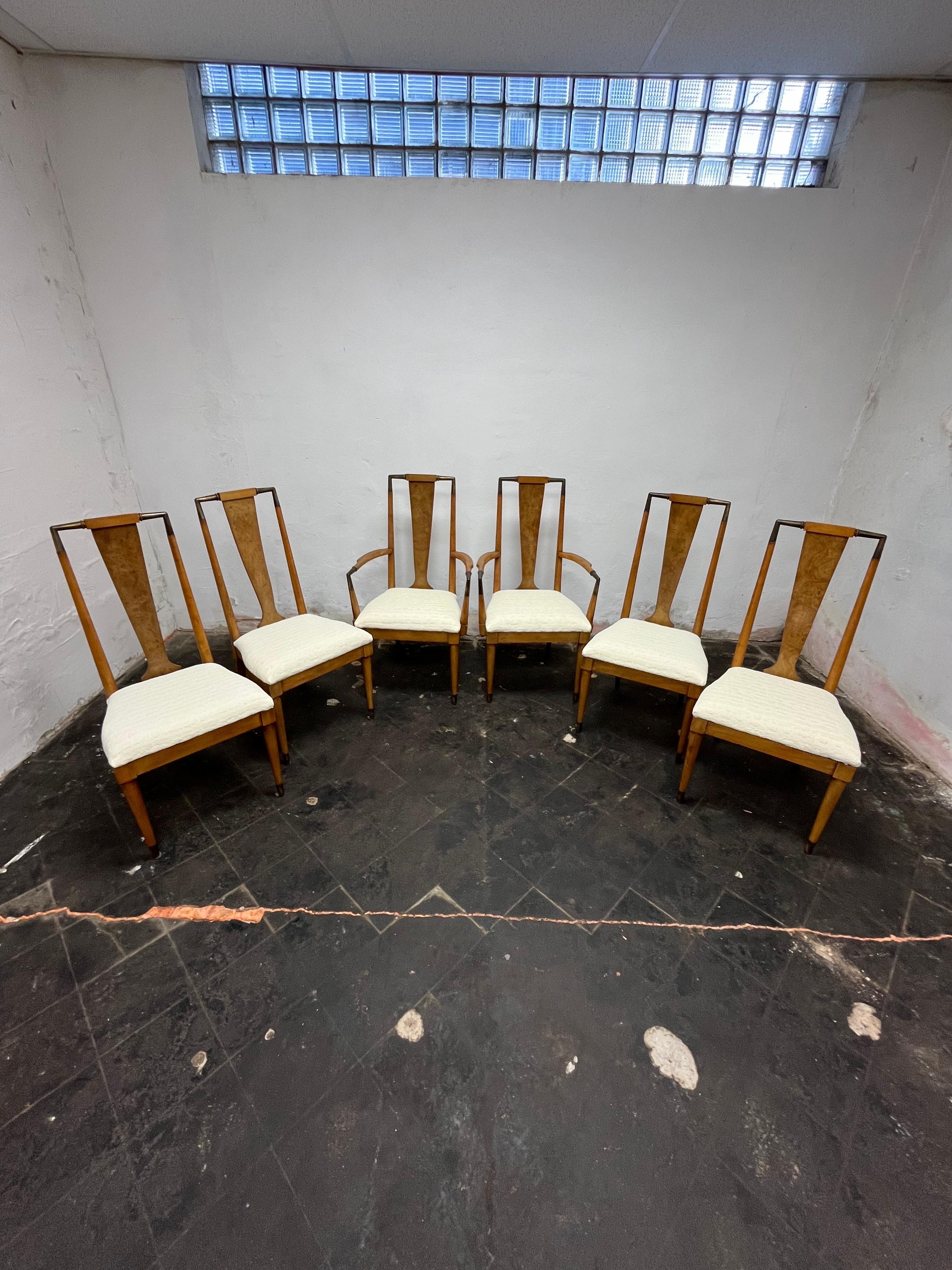 Americano Sedie da pranzo Metz Contempora di William Williams Set di sei pezzi