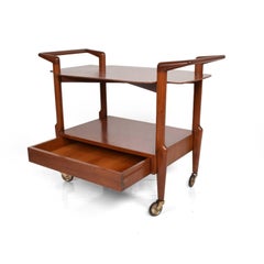 Mid-Century Mexican Modern Service Cart Mahogany Regil de Yucatan Charles Allen