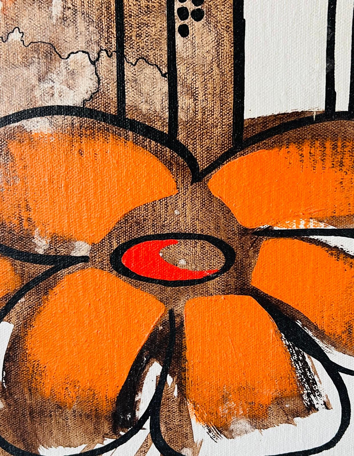 Very rare, Vivid, Mid Century Modern, Abstract Expressionist Framed Oil Painting on Canvas, hand Signed M. Q. Rothwell. (Michael Quincy Rothwell)

This eye-catching, modernist Rothwell abstract, incorporates the artist's expressionist brushstrokes,
