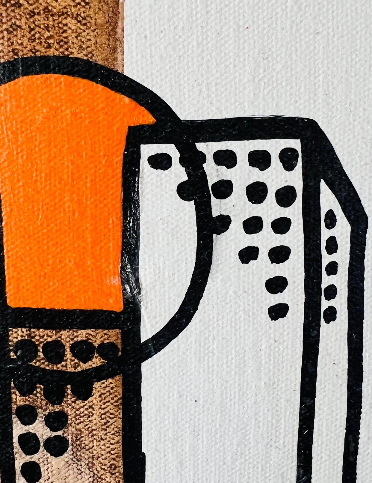 Mid-Century Modern Mid Century Modern Michael Quincy M.Q. Rothwell Abstract Expressionist Painting For Sale