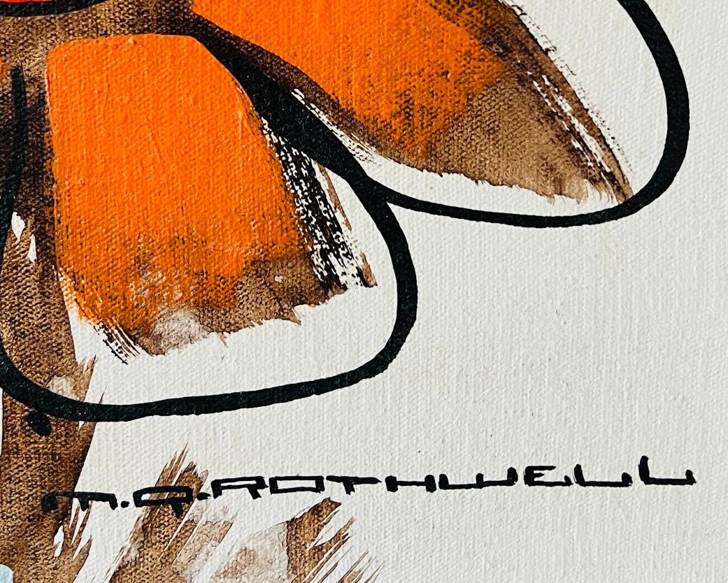 20th Century Mid Century Modern Michael Quincy M.Q. Rothwell Abstract Expressionist Painting For Sale
