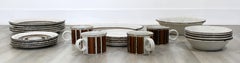 Mid-Century Modern Midwinter Stonehenge Earth Pattern Dinnerware, England, 1960s