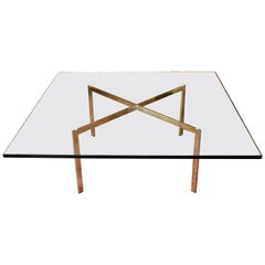 Mid-Century Modern Mies van der Rohe Knoll Barcelona Steel Coffee Table, 1970s