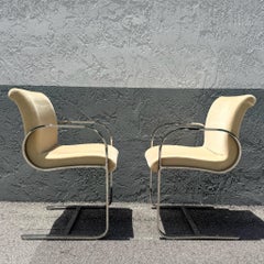 Mid Century Modern Miles Van Der Rohe Brno Cantilever Dining Chairs Set of 8
