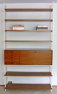 Mid-Century Modern Milo Baughman Arch Gordon Walnut Wall Unit Shelving Bookcase