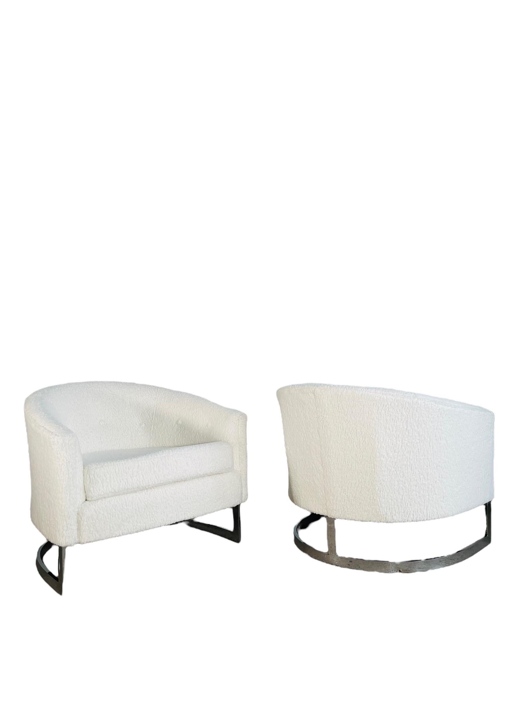 1968 Finn Andersen for Selig Boucle Chairs - Pair   For Sale 1