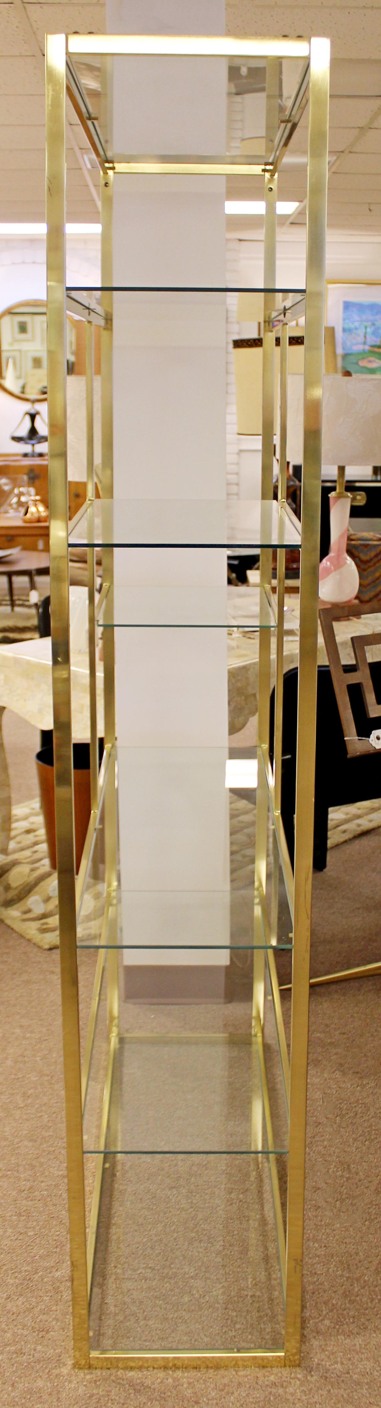 milo baughman brass etagere