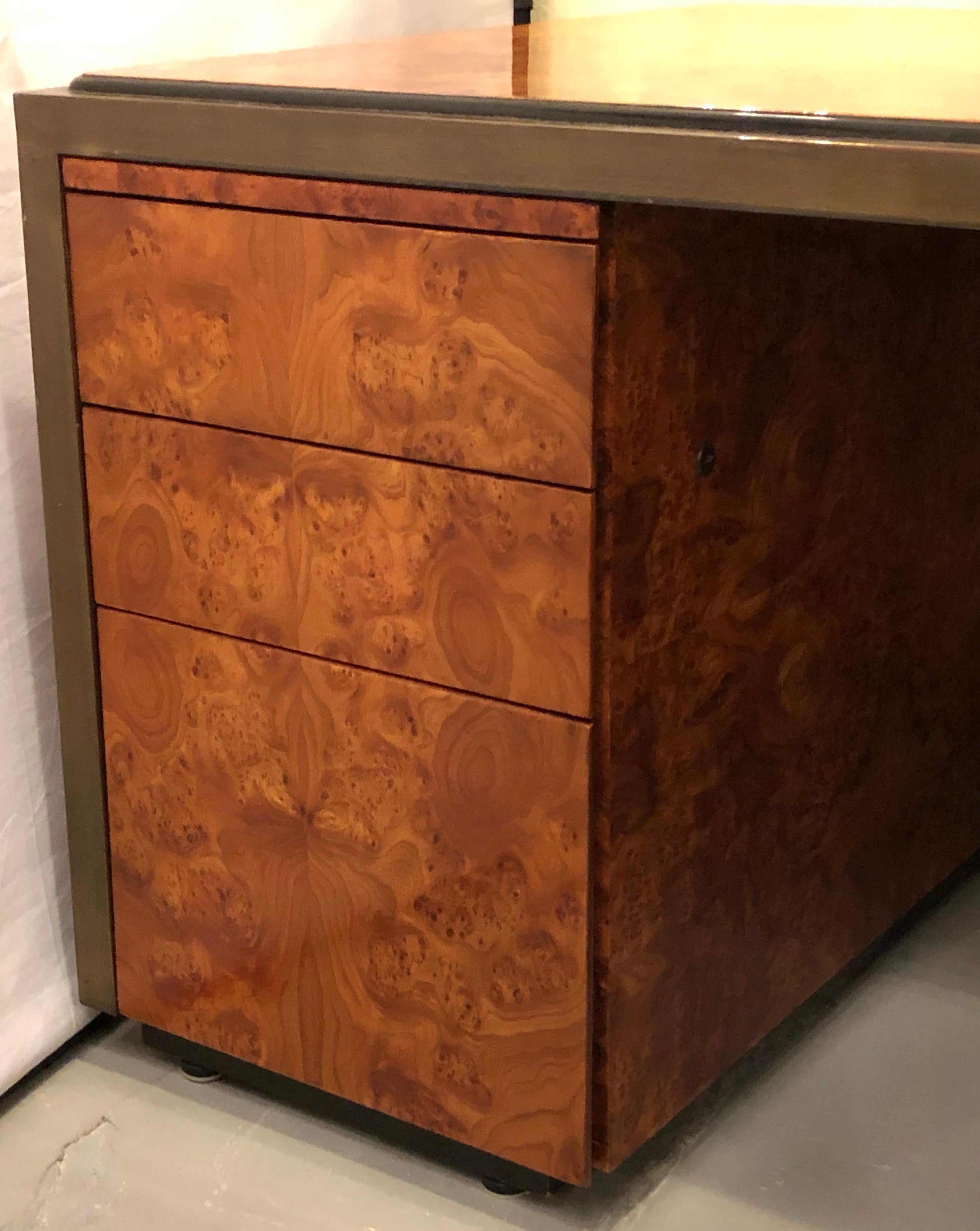 burl wood desk