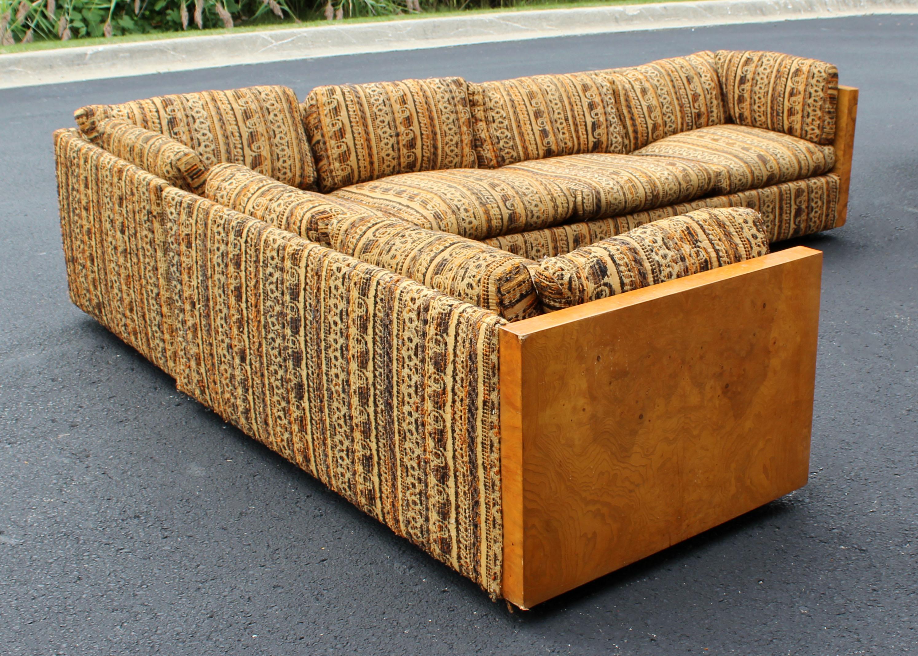 wood sided couch