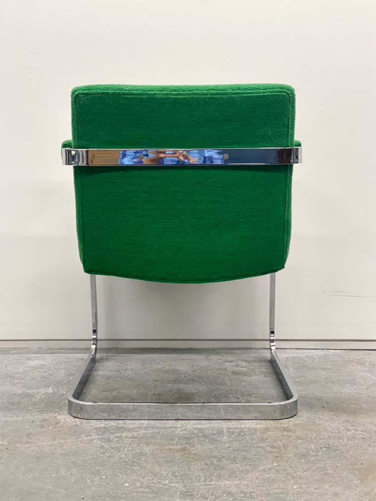 Mid-Century Modern Milo Baughman Chrome Cantilever Chairs, a Pair 3