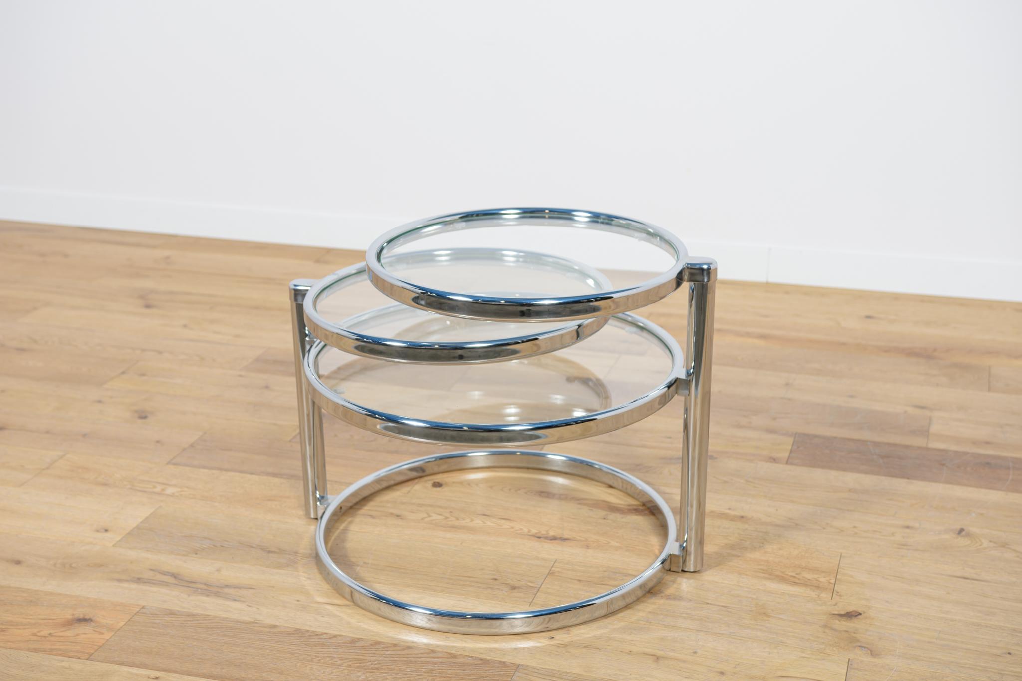 American Mid-Century Modern Milo Baughman Chrome & Glass Coffee Table by Milo Baughman. For Sale