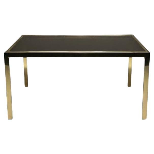 Milo Baughman, DIA, Mid-Century Modern Dining Table, Smoked Glass, Brass, Canada For Sale