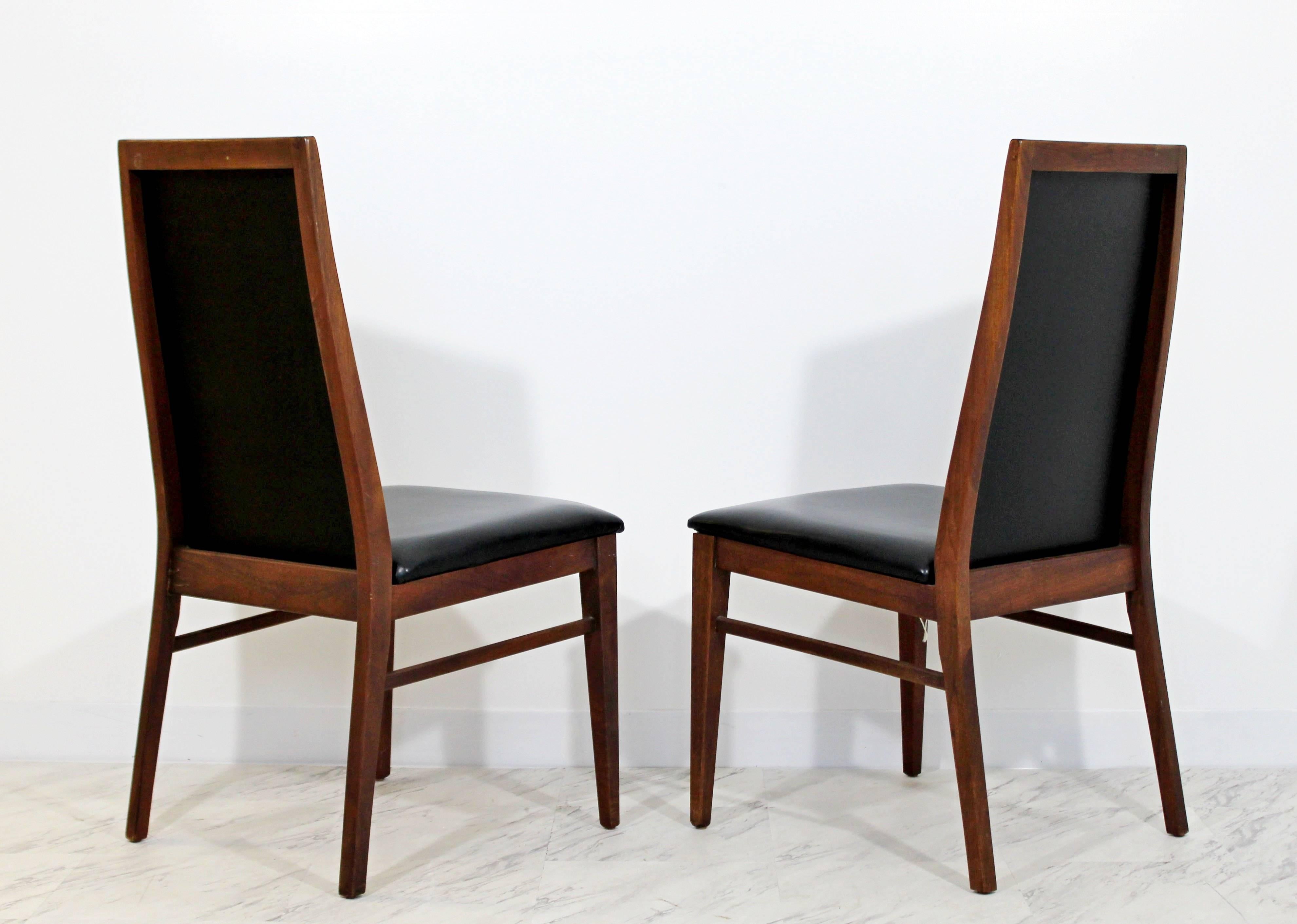 Walnut Mid-Century Modern Milo Baughman Directional Dining Table Dillinghman Six Chairs