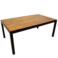 Mid-Century Modern Milo Baughman Directional Rosewood Parquet Dining Table