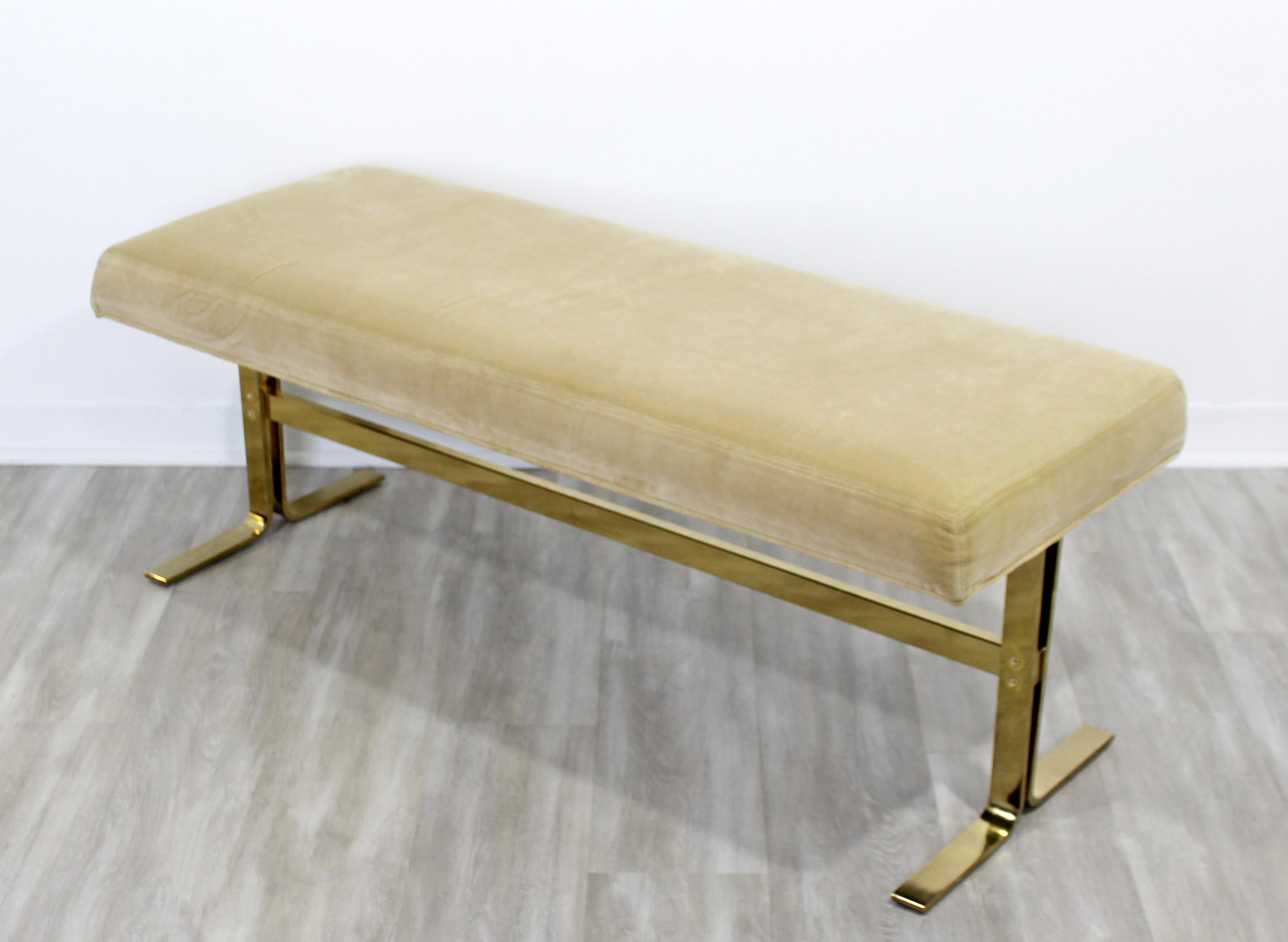 Late 20th Century Mid-Century Modern Brass Bench Seat for DIA, 1970s