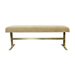 Mid-Century Modern Brass Bench Seat for DIA, 1970s