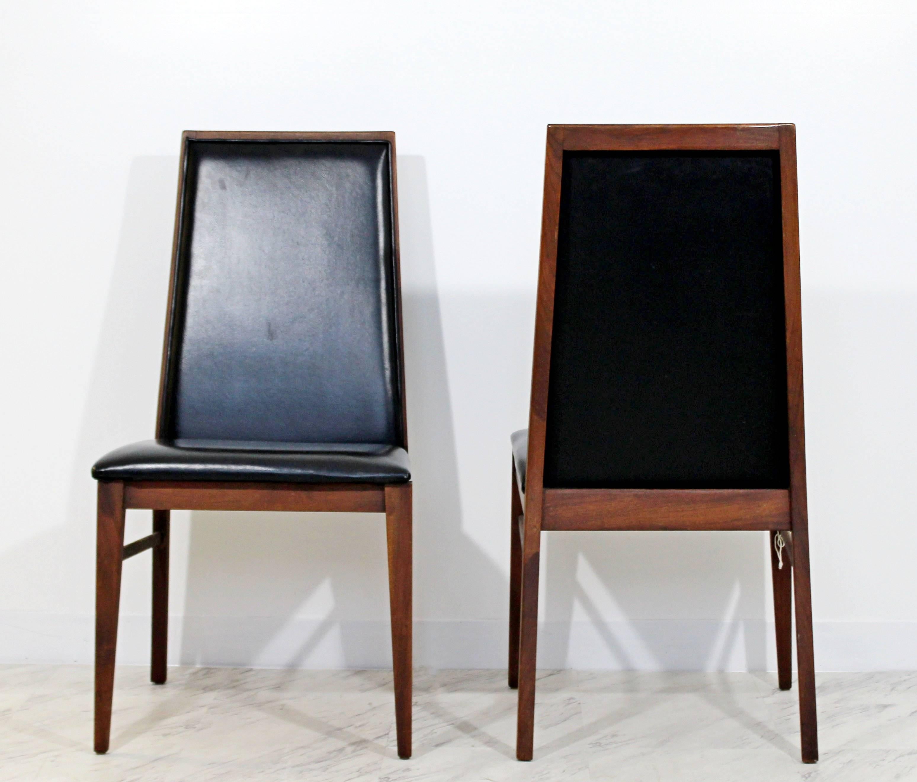 Mid-Century Modern Milo Baughman for Dillingham, Set of Eight Side Dining Chairs In Good Condition In Keego Harbor, MI