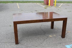 Mid-Century Modern Milo Baughman for Parsons Burl Wood Dining Table
