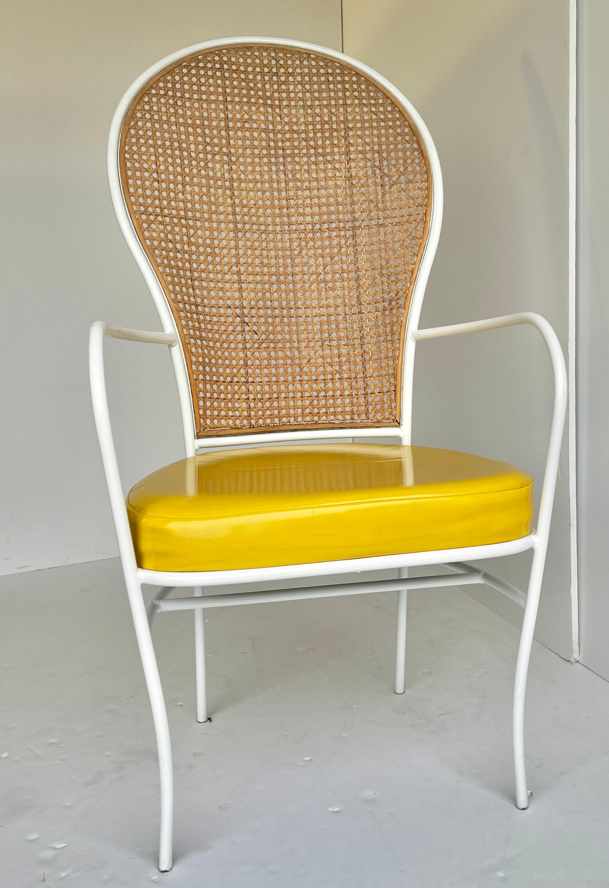 American Mid-Century Modern Milo Baughman for Thayer Coggin Cane Back Arm Chair