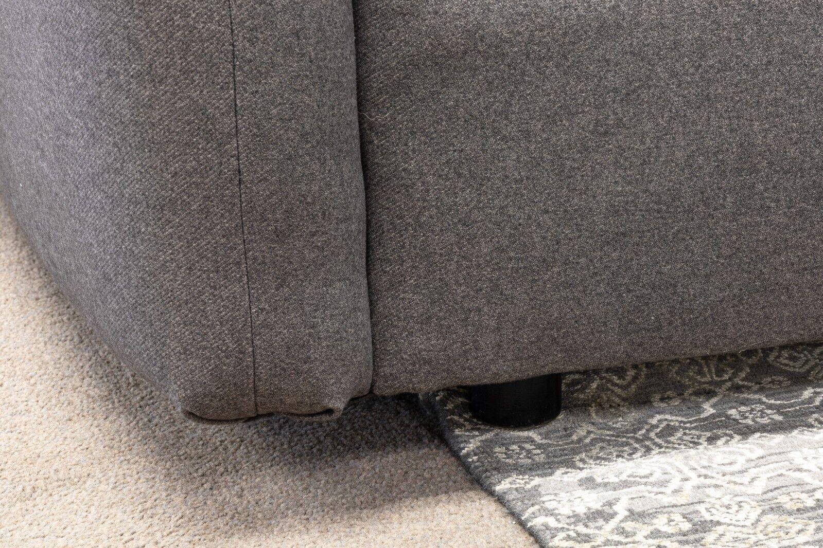 Mid-Century Modern Milo Baughman Gray Flannel Sofa for Directional 2