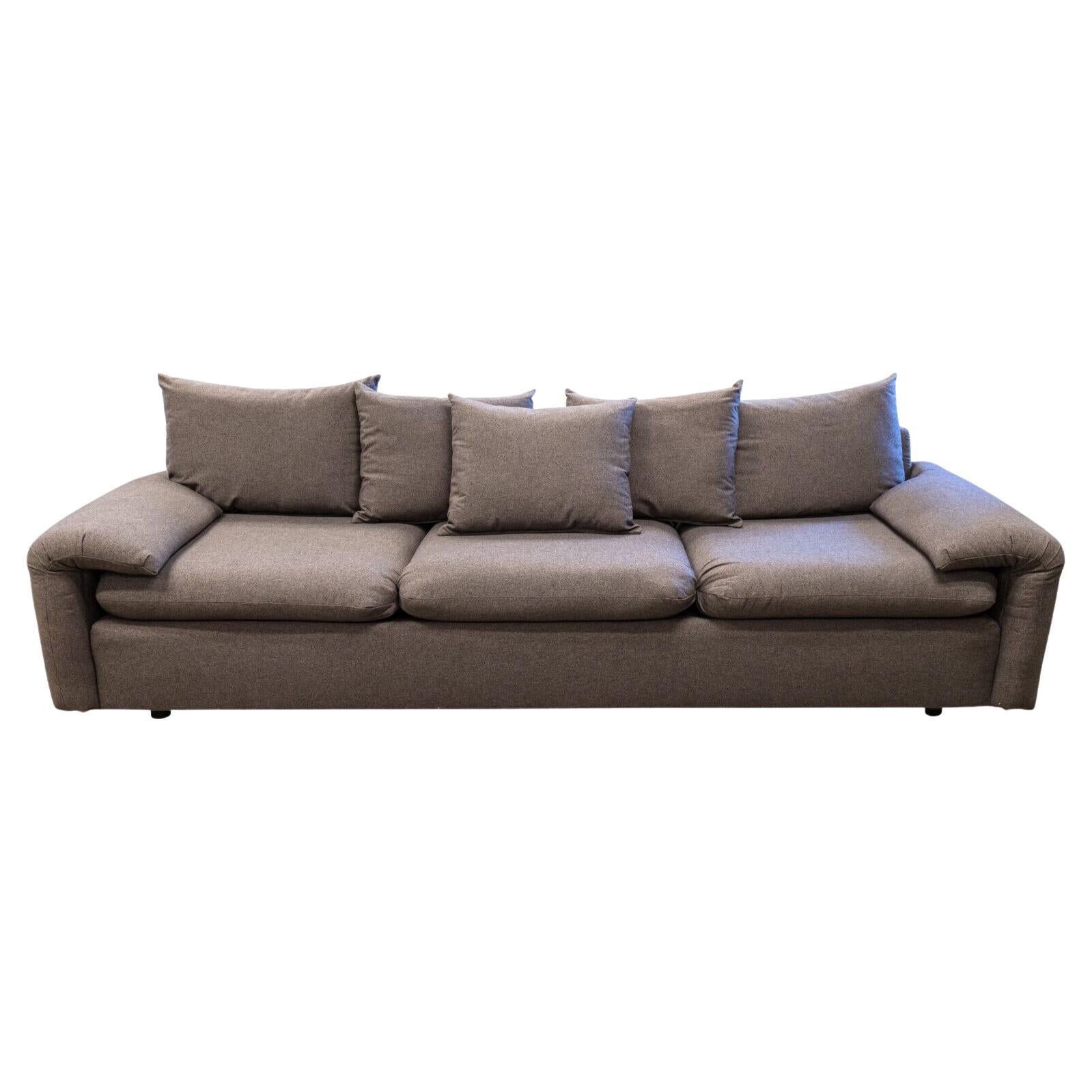 Mid-Century Modern Milo Baughman Gray Flannel Sofa for Directional