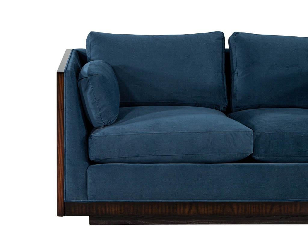 Fabric Mid-Century Modern Milo Baughman Loveseat Sofa