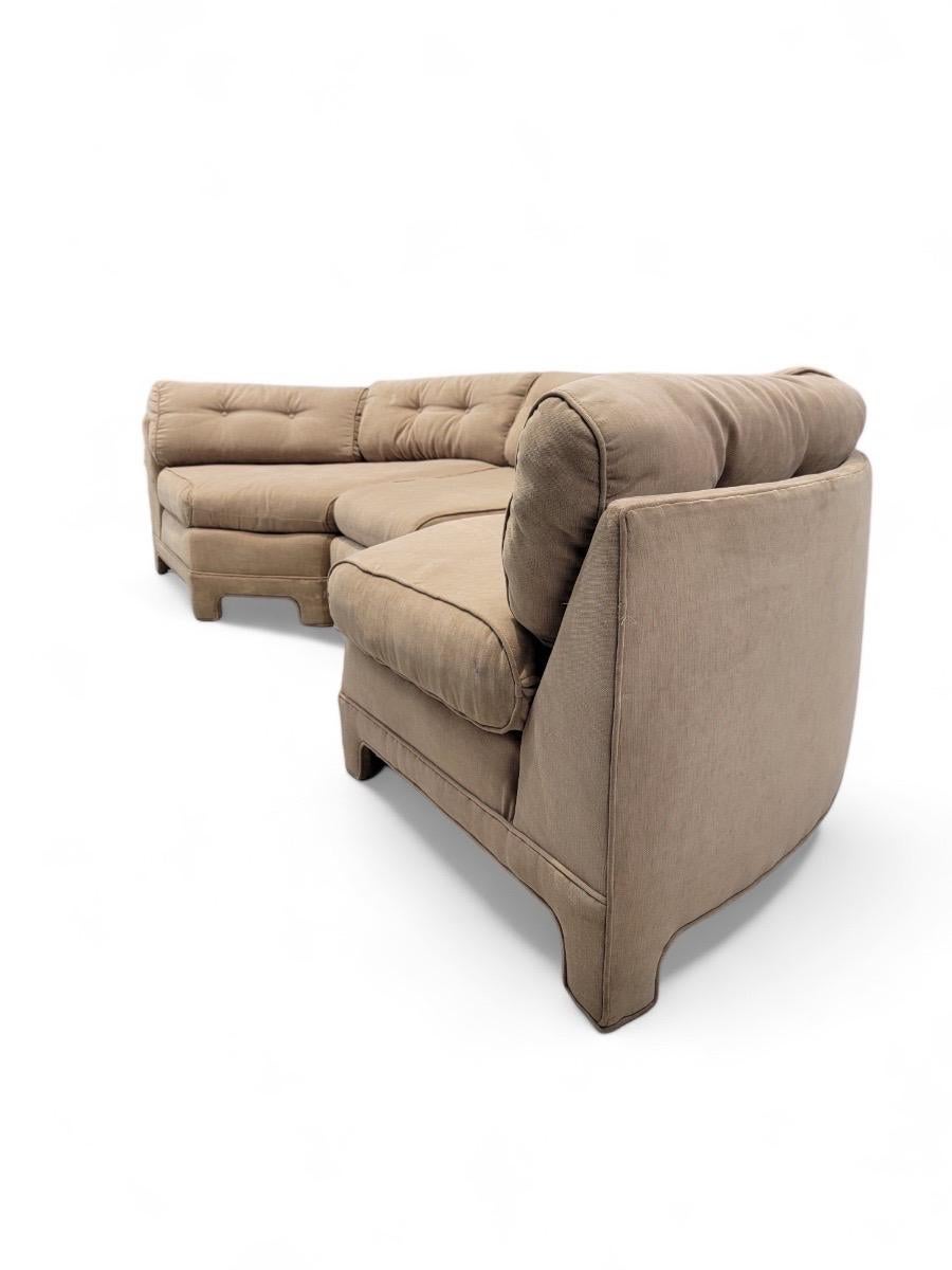 Milo Baughman Parsons Stil, Mid-Century Modern, 3-teiliges Sofa- Paar, Mid-Century Modern (Polster) im Angebot