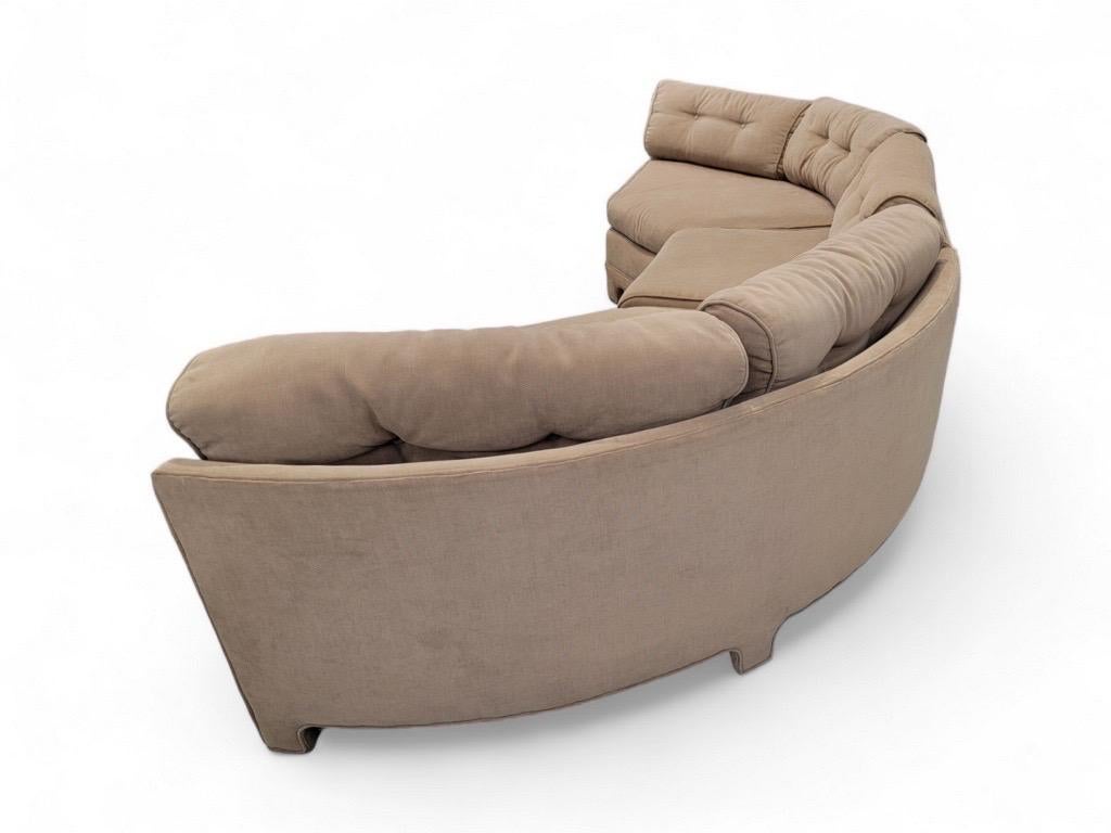Mid Century Modern Milo Baughman Parsons Style 3 Piece Section Sofa- Pair For Sale 1