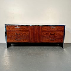 Milo Baughman, Mid-Century Modern Dresser, Rosewood, Chrome, John Stuart, 1960s