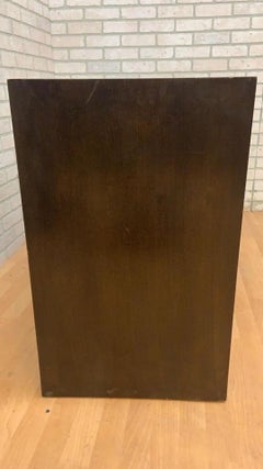 Mid Century Modern Milo Baughman Style Burl Cabinet