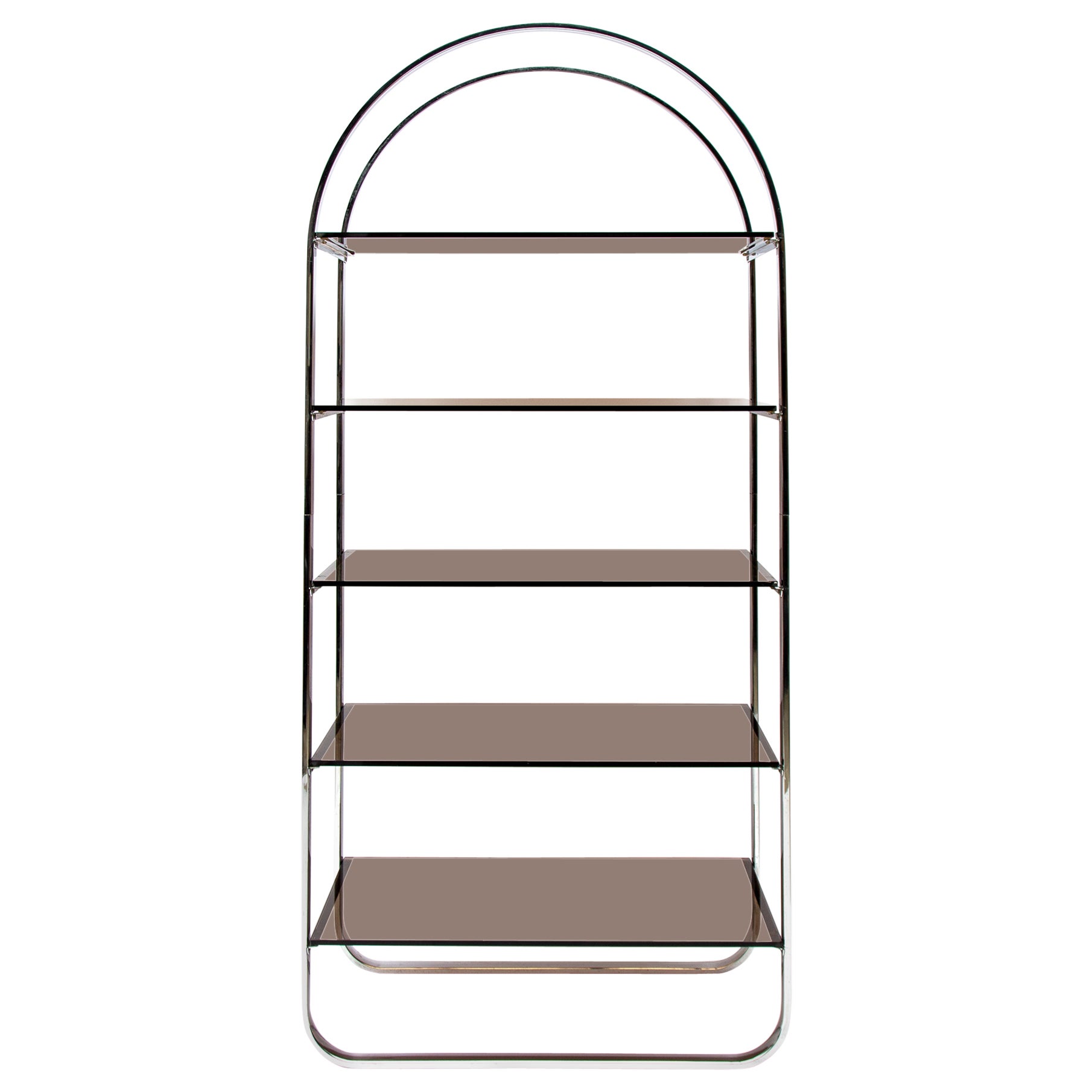 Mid-Century Modern Milo Baughman Style Chrome Etagere, 1970s