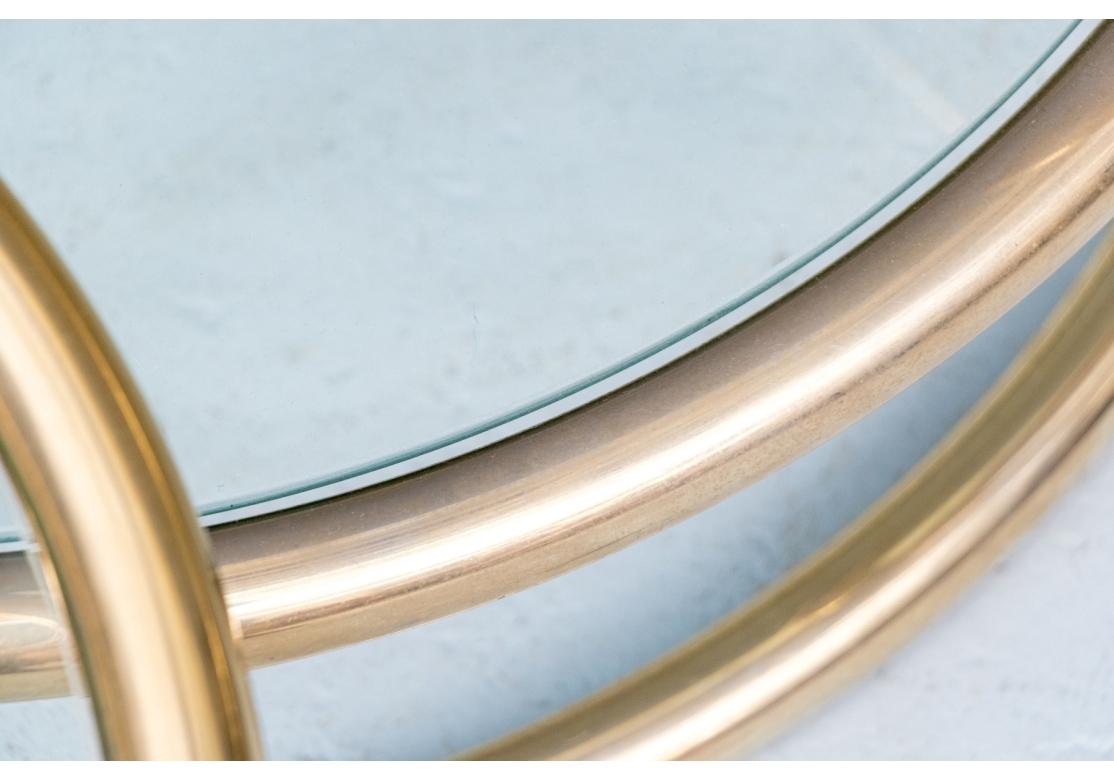 Cocktail Tables in vetro e ottone in stile Milo Baughman, metà del secolo scorso In condizioni deteriorate in vendita a Bridgeport, CT