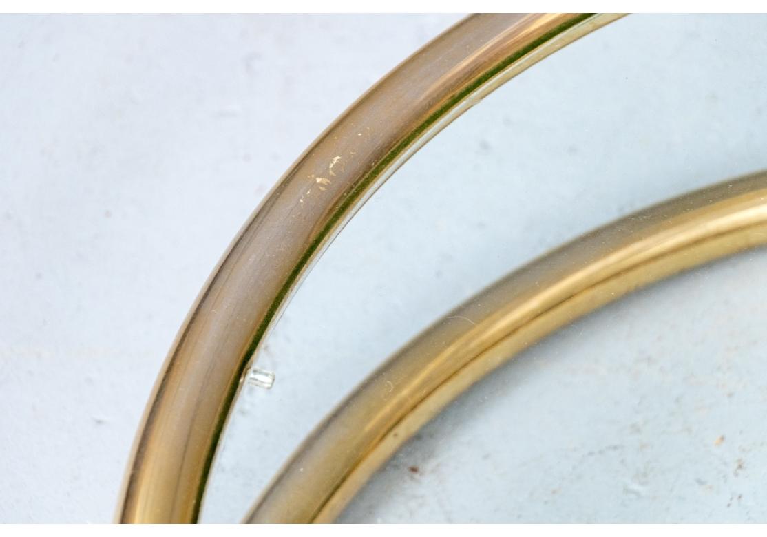 XX secolo Cocktail Tables in vetro e ottone in stile Milo Baughman, metà del secolo scorso in vendita