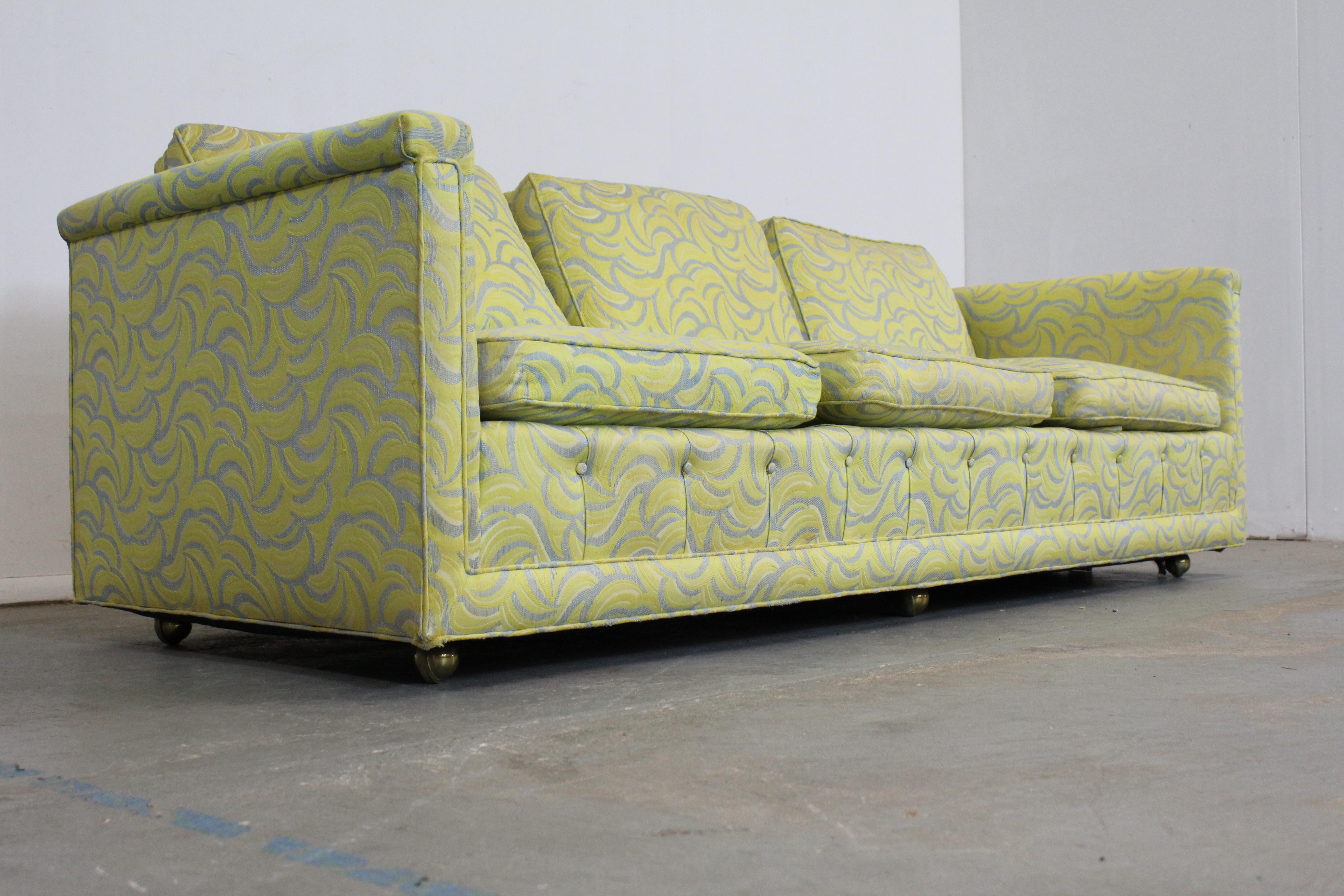 American Mid-Century Modern Milo Baughman Style Low Sofa For Sale