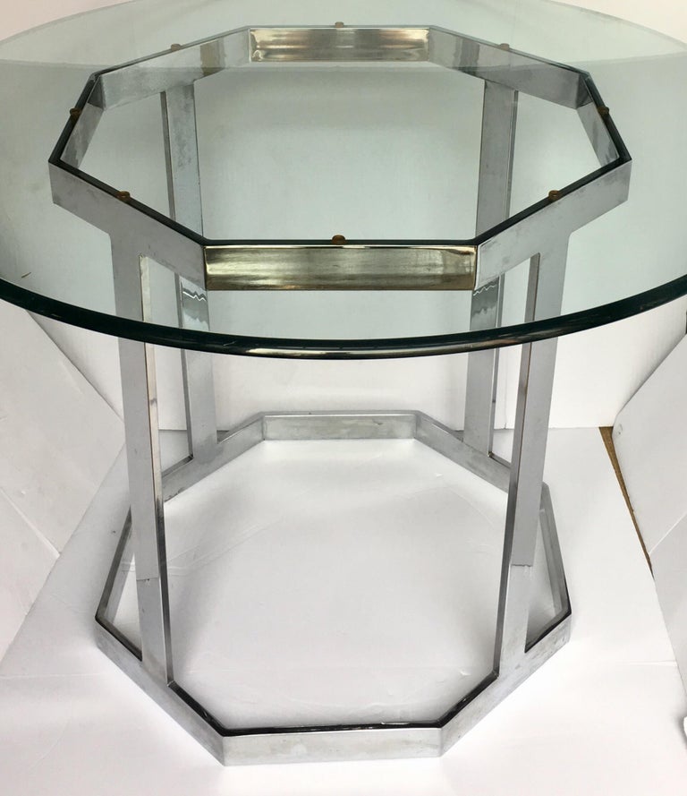 Mid-Century Modern Milo Baughman Style Round Chrome and ...