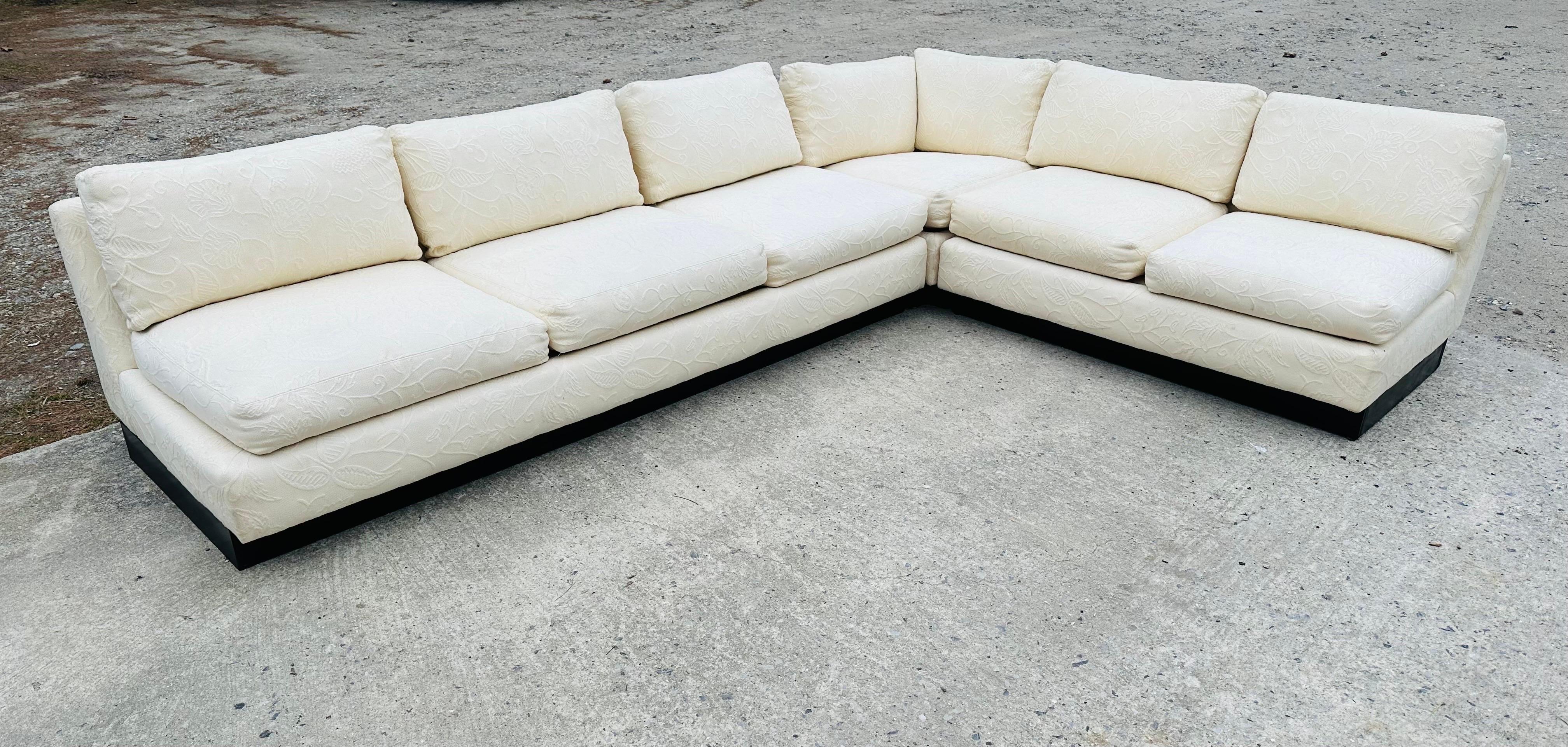 American Mid-Century Modern Milo Baughman Style Sectional Sofa