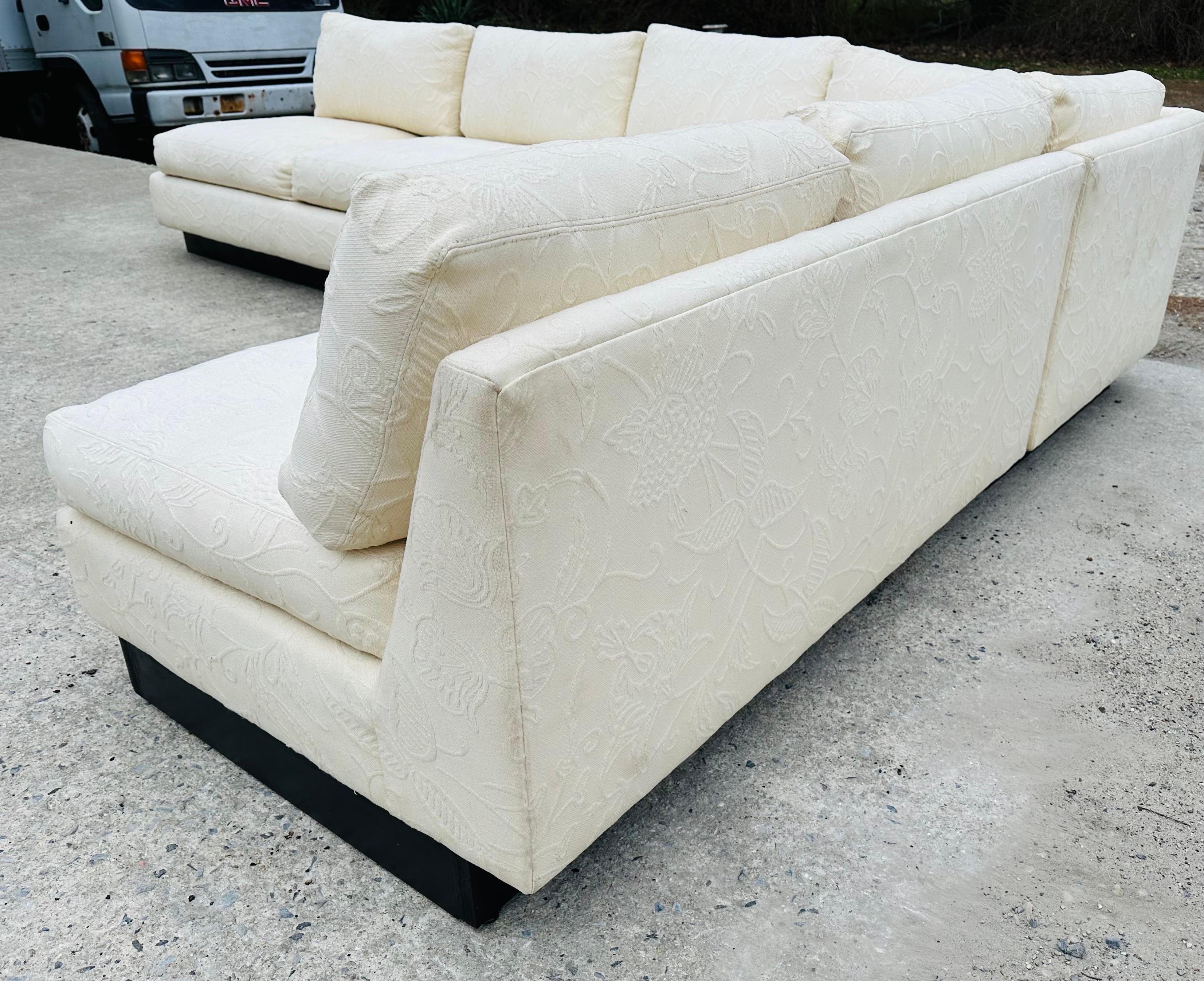 20th Century Mid-Century Modern Milo Baughman Style Sectional Sofa