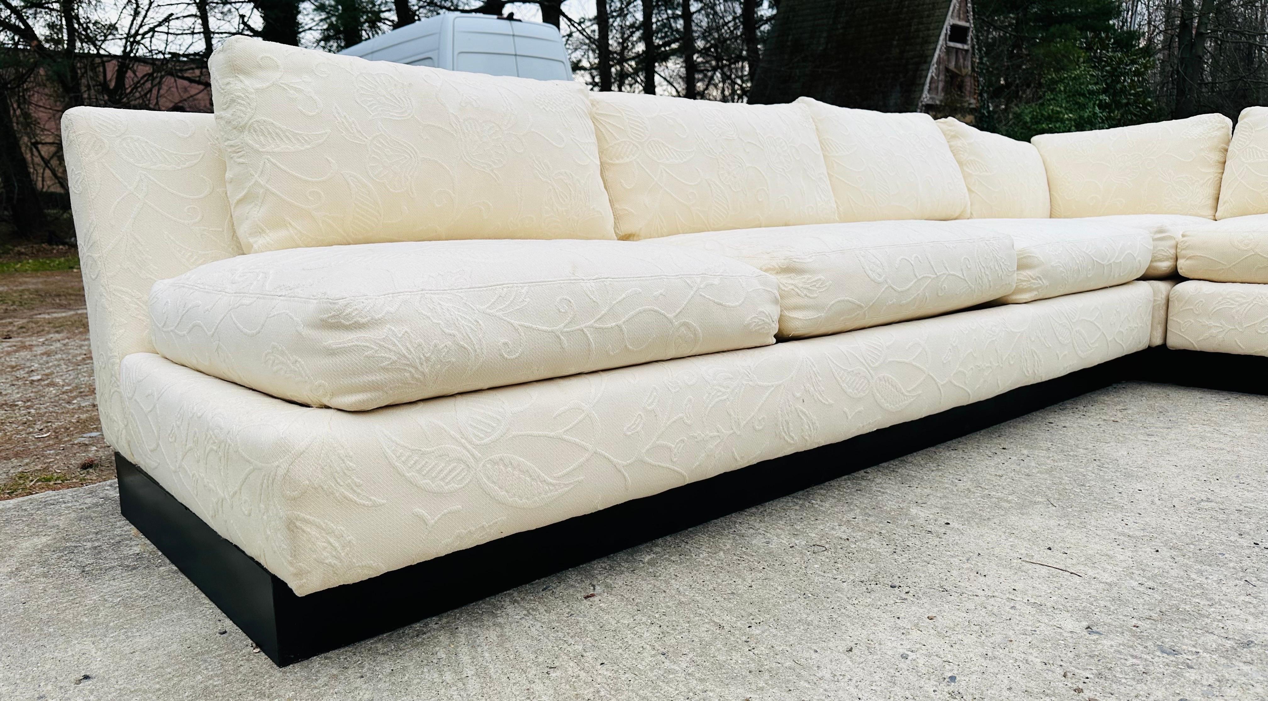Mid-Century Modern Milo Baughman Style Sectional Sofa 1