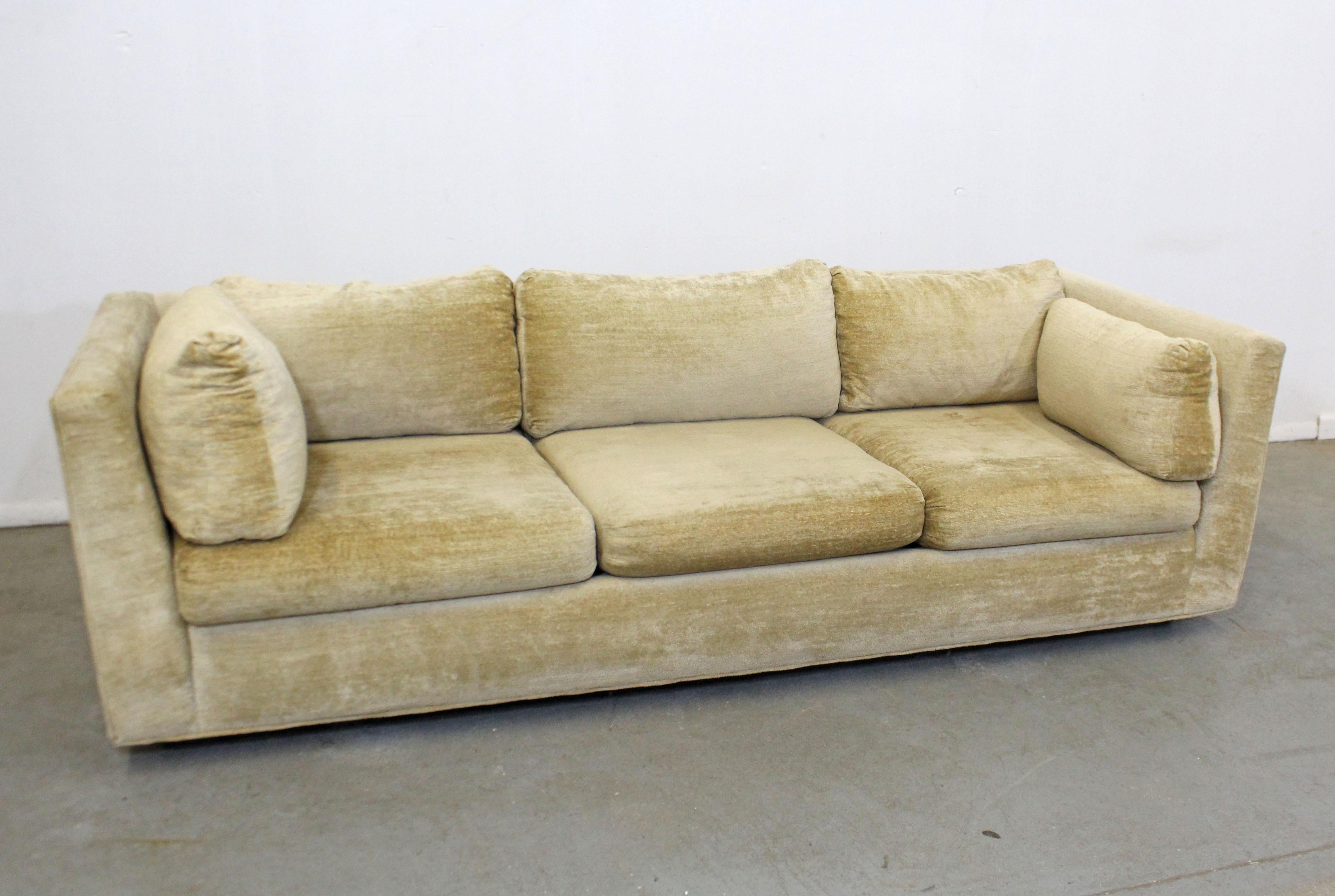 American Mid-Century Modern Milo Baughman Style Stratford 3-Seat Sofa
