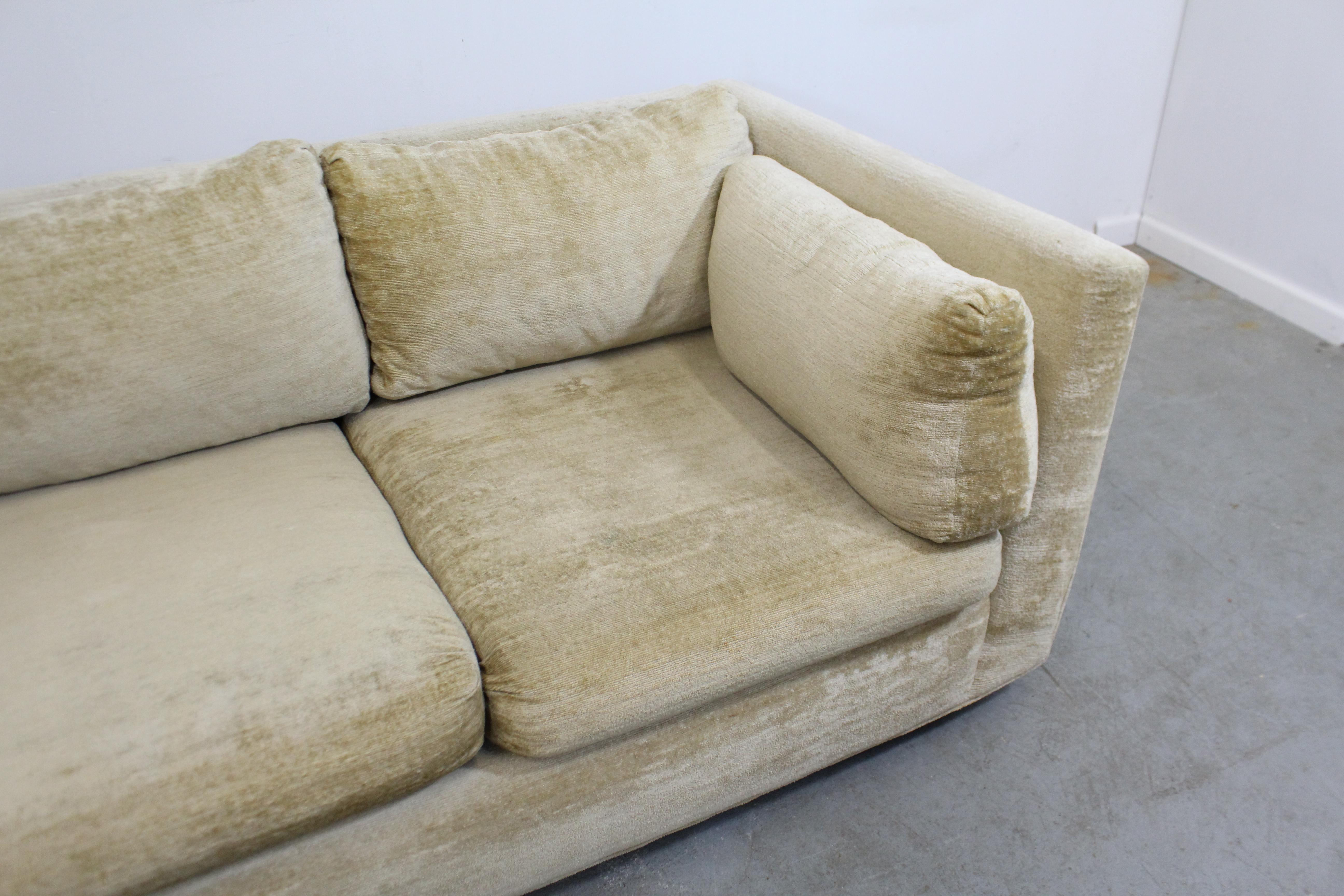 20th Century Mid-Century Modern Milo Baughman Style Stratford 3-Seat Sofa