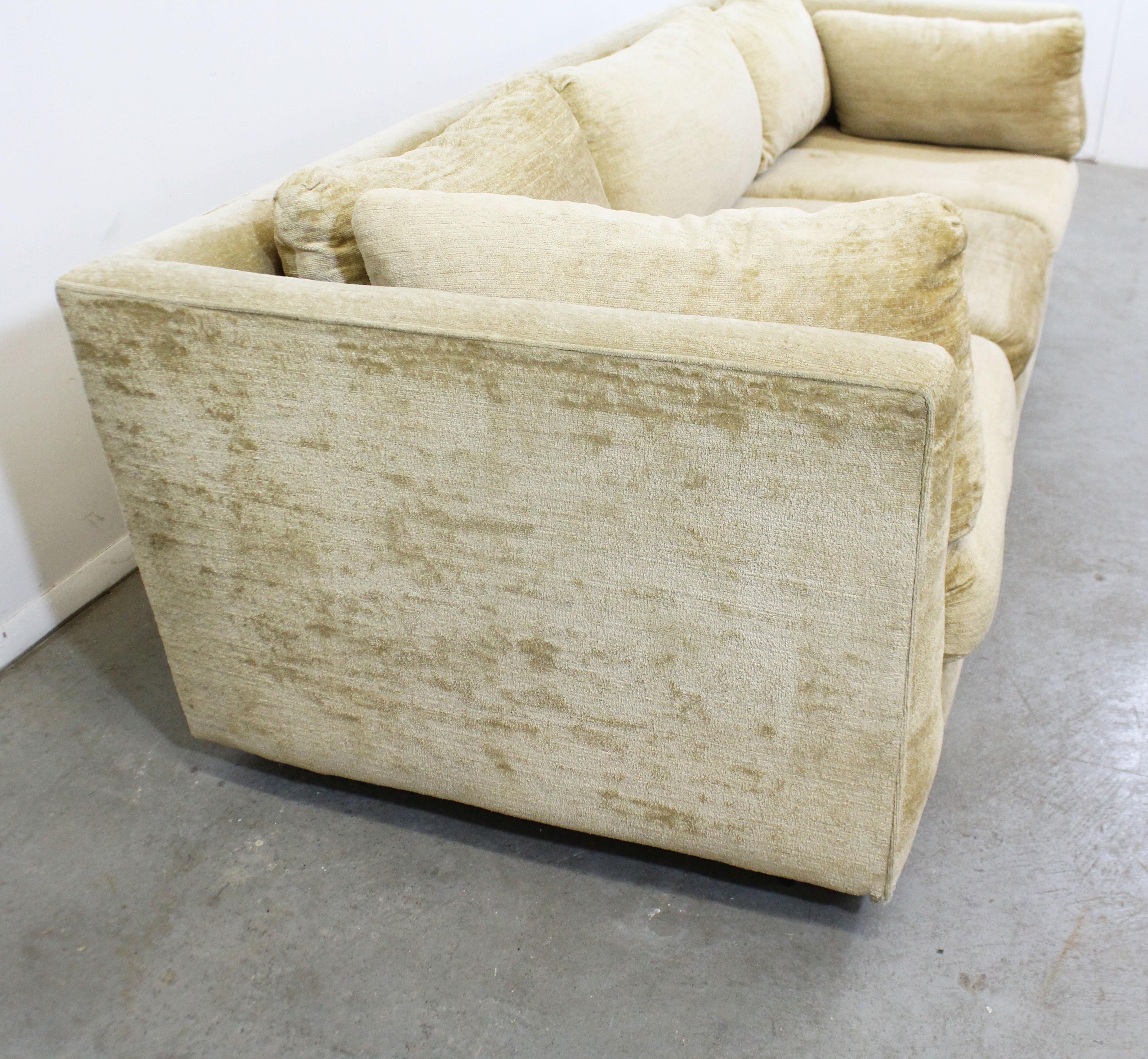 Upholstery Mid-Century Modern Milo Baughman Style Stratford 3-Seat Sofa